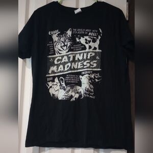 Port and Company Black and White Catnip Madness Tee